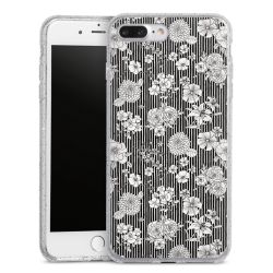 Silicone Glitter Case silver glitter