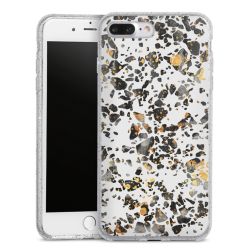 Silicone Glitter Case silver glitter