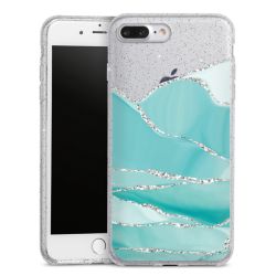 Silicone Glitter Case silver glitter