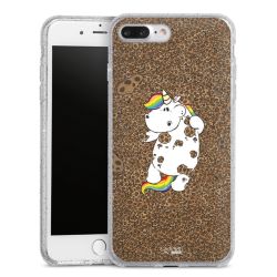 Silikon Glitter Case transparent-silber