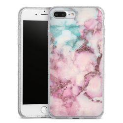 Silicone Glitter Case silver glitter