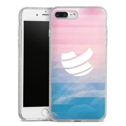 Silikon Glitter Case transparent-silber