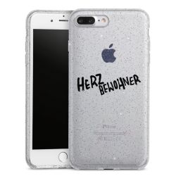 Silikon Glitter Case transparent-silber