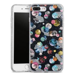 Silicone Glitter Case silver glitter