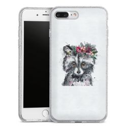 Silikon Glitter Case transparent-silber