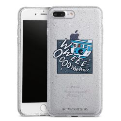 Silicone Glitter Case silver glitter