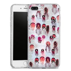 Silicone Glitter Case silver glitter