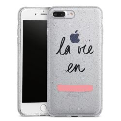 Silicone Glitter Case silver glitter