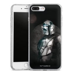 Silikon Glitter Case transparent-silber