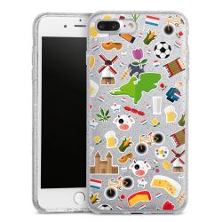 Silicone Glitter Case silver glitter