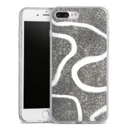 Silicone Glitter Case silver glitter