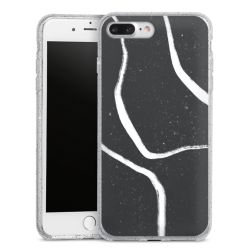 Silicone Glitter Case silver glitter