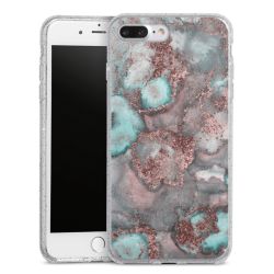 Silicone Glitter Case silver glitter