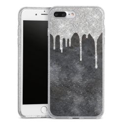 Silicone Glitter Case silver glitter