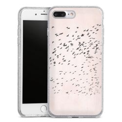 Silicone Glitter Case silver glitter