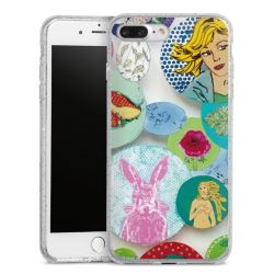 Silicone Glitter Case silver glitter