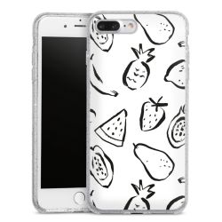 Silicone Glitter Case silver glitter