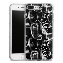 Silicone Glitter Case silver glitter