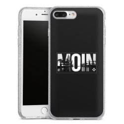 Silikon Glitter Case transparent-silber