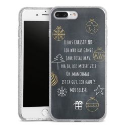 Silikon Glitter Case transparent-silber