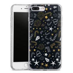 Silicone Glitter Case silver glitter