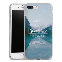 Silikon Glitter Case transparent-silber