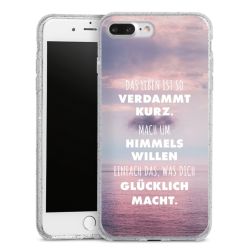 Silikon Glitter Case transparent-silber