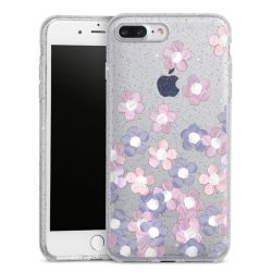 Silicone Glitter Case silver glitter