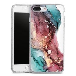 Silicone Glitter Case silver glitter