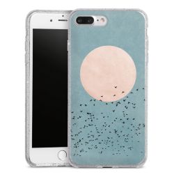 Silikon Glitter Case transparent-silber