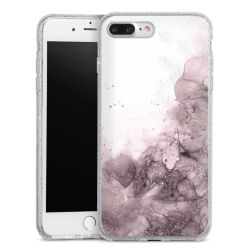 Silicone Glitter Case silver glitter