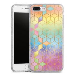 Silicone Glitter Case silver glitter