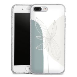 Silikon Glitter Case transparent-silber