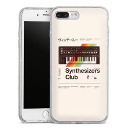 Silicone Glitter Case silver glitter