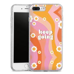 Silicone Glitter Case silver glitter