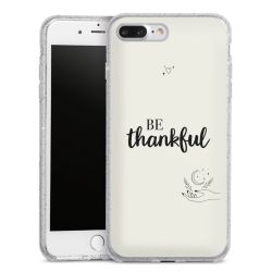 Silikon Glitter Case transparent-silber