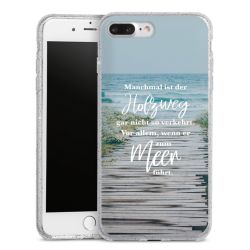 Silikon Glitter Case transparent-silber