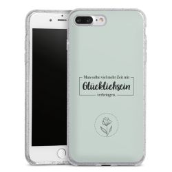 Silikon Glitter Case transparent-silber