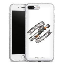 Silicone Glitter Case silver glitter