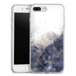 Silicone Glitter Case silver glitter