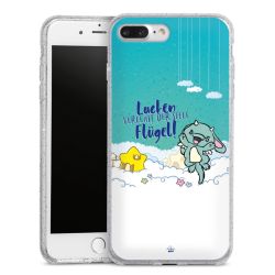 Silikon Glitter Case transparent-silber