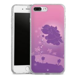 Silikon Glitter Case transparent-silber