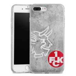 Silikon Glitter Case transparent-silber