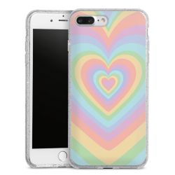 Silicone Glitter Case silver glitter