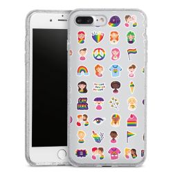 Silicone Glitter Case silver glitter