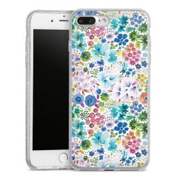 Silicone Glitter Case silver glitter