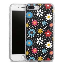 Silicone Glitter Case silver glitter