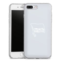 Silikon Glitter Case transparent-silber