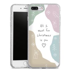 Silicone Glitter Case silver glitter