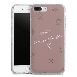 Silikon Glitter Case transparent-silber